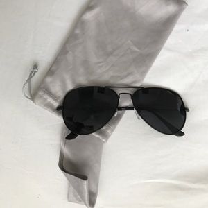 Black Aviator Sunglasses